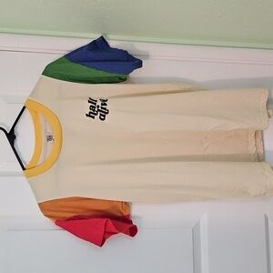 Camp Collection Half Alive Rainbow Sleeve Retro Tee Medium